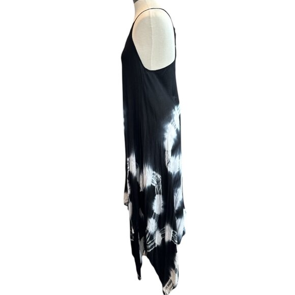 Raviya Black White Flowy Tie Dye Maxi Dress - Picture 3 of 12